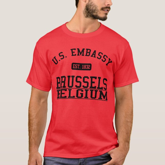 Camiseta Embaixada Bruxelas, Kingdom of Belgium (Frente)