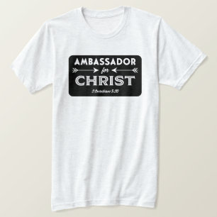 Camiseta Embaixador para Slogan de Escritura de Cristos
