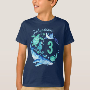Camiseta Embaixo do Sea Birthday Boy