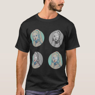 Camiseta (embalagem autocolante) jinsoul círculo ocular est