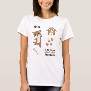 Camiseta Embalagem com adesivo de pinheiro marrom