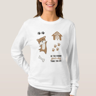 Camiseta Embalagem com adesivo de pinheiro marrom