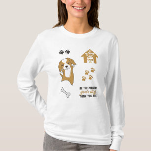 Camiseta Embalagem com o adesivo do Cachorro-Cachorro-Cacho