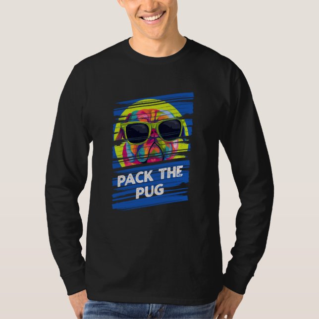 Camiseta Embalagem com Pug Animal Pun Humor Memory (Frente)