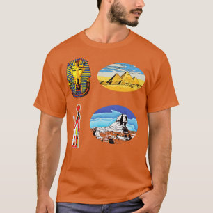 Camiseta Embalagem de adesivos do Egito antigo