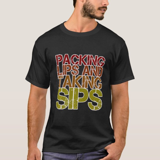 Camiseta Embalagem De Lábios E Tomada De Sips (Frente)