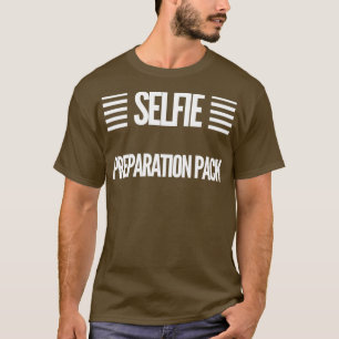 Camiseta Embalagem de preparação de selfie