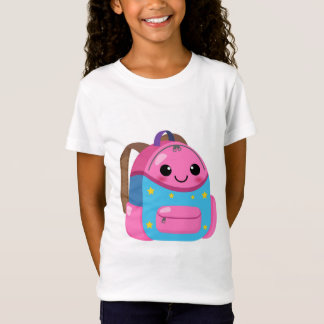 Camiseta Embalagem Traseira Rosa Para Sua Filha