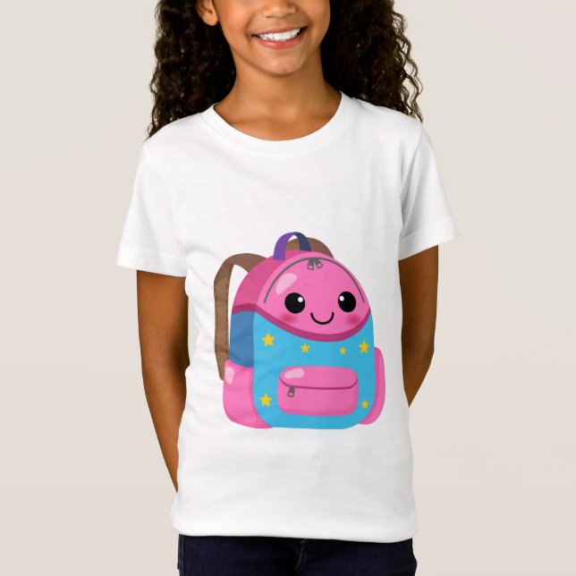 Camiseta Embalagem Traseira Rosa Para Sua Filha (Frente)