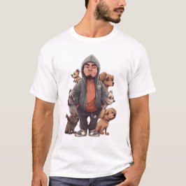 Camiseta Embalagem Urbana: Tripulante Mongrel Empilhado e L