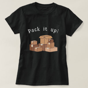 Camiseta Embale As Caixas De Movimentação