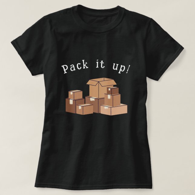 Camiseta Embale As Caixas De Movimentação (Frente do Design)