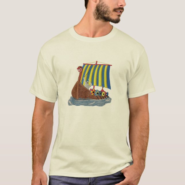 Camiseta Embarcação de navigação escandinava do navio de (Frente)