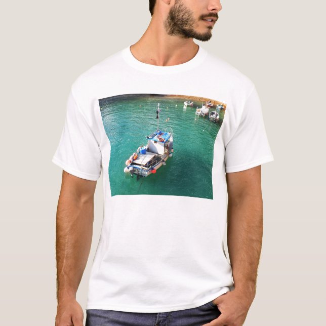 Camiseta Embarcação de pesca na maré alta (Frente)