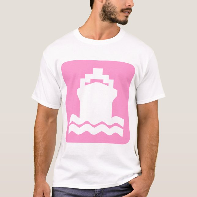 Camiseta Embarcação em Forma - Rosa (Frente)