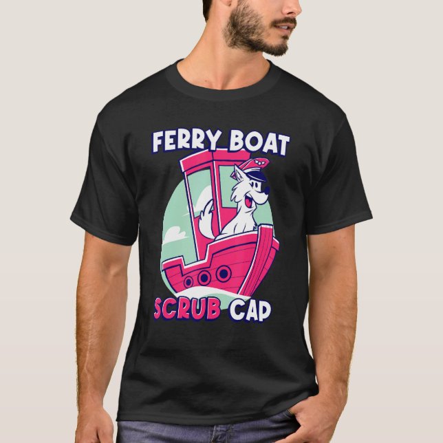 Camiseta Embarcação Ferry Boat Scrub Boné (Frente)