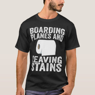 Camiseta Embarcando em Aviões e Deixando Manchas