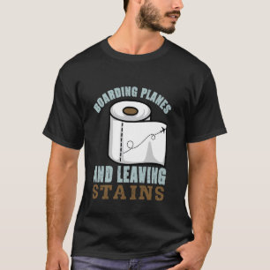 Camiseta Embarcando em Aviões e Deixando Manchas Humor
