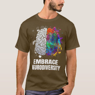 Camiseta Embarcar Neurodiversidade Autismo ADHD ASD Rainbow