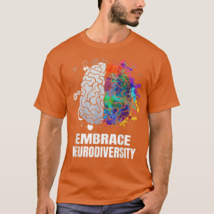 Camiseta Embarcar Neurodiversidade Autismo ADHD ASD Rainbow