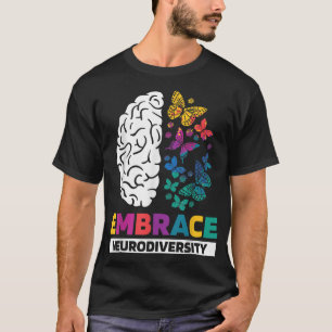 Camiseta Embarcar Neurodiversidade Autismo ADHD ASD Rainbow