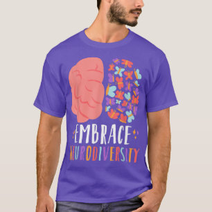 Camiseta Embarcar Neurodiversidade Autismo ADHD ASD Rainbow