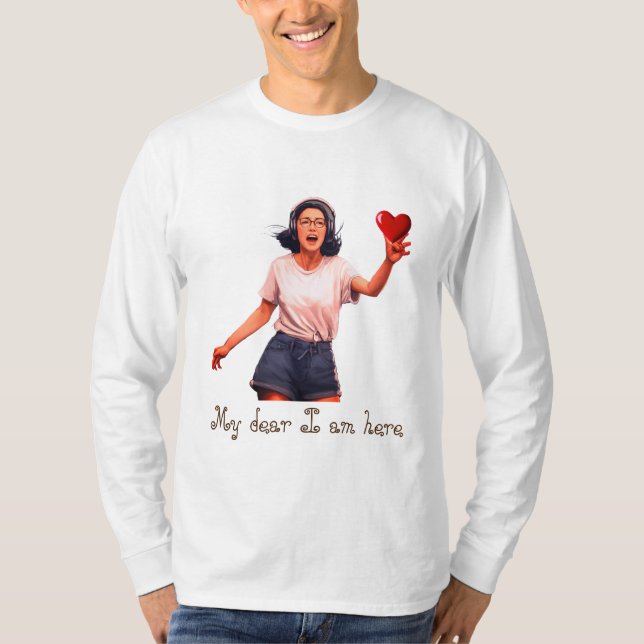 Camiseta Embarque a equipe de mensagens (Frente)