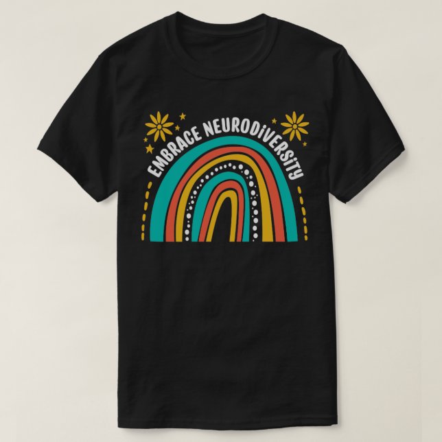 Camiseta Embarque a neurodiversidade Autismo Sensibilização (Frente do Design)