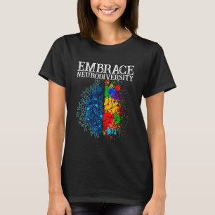Camiseta Embarque a neurodiversidade Cérebro ADHD Autismo c