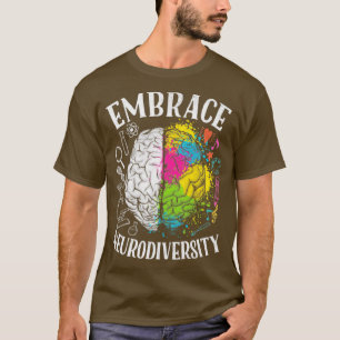 Camiseta Embarque a neurodiversidade Cérebro ADHD Autismo c