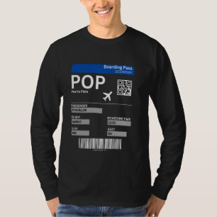Camiseta Embarque Bilhete Porto Plata Vacinação Dominicana