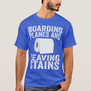 Camiseta Embarque de Aviões Deixando Manchas Engraçado Cons