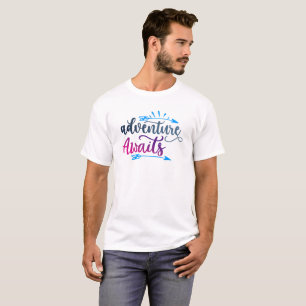 Camiseta Embarque em Aventuras Epic: Descubra, Explore, Wan