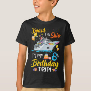 Camiseta Embarque No Navio É Minha Viagem De 8º Aniversário