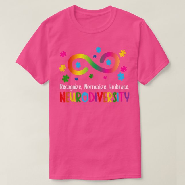 Camiseta Embarque o espectro de neurodiversidade ASD ADHD R (Frente do Design)
