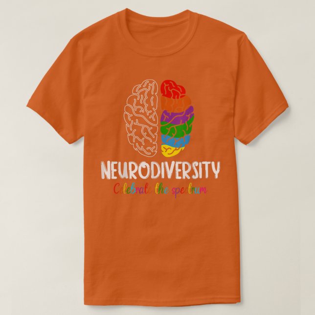 Camiseta Embarque o Espectro de Neurodiversidade ASD ADHD R (Frente do Design)