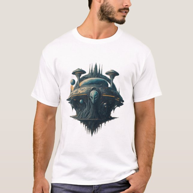 Camiseta Embarque o Universo: T-Shirts de Conexão Cósmica (Frente)