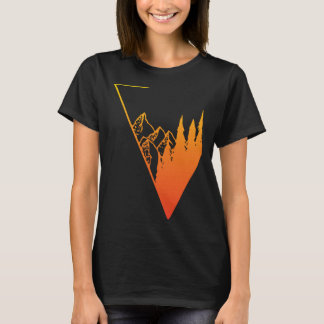 Camiseta Emblem mountain panorama and forest  easy going fa