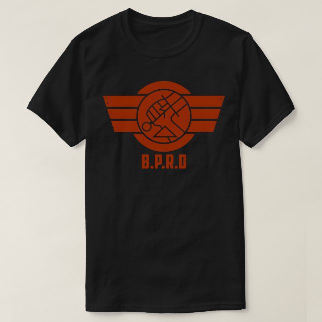 Camiseta Emblem vermelho BPRD (Frente do Design)