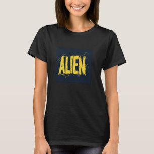 Camiseta Emblema Alien para Fãs de Ficção Científica e Sonh