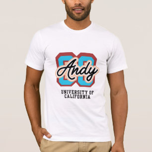 Camiseta Emblema Andy Retro Varsity