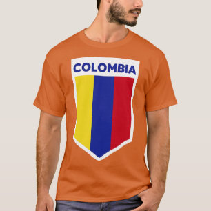 Camiseta Emblema com bandeira da Colômbia