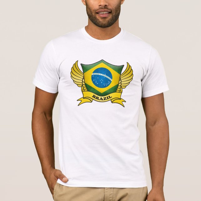 Camiseta Emblema com bandeira do Brasil (Frente)