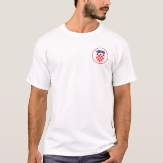 Camiseta emblema croata minimalista