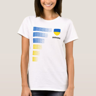 Camiseta Emblema da Bandeira da Ucrânia Patriótica Orgulho