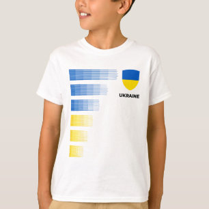 Camiseta Emblema da Bandeira da Ucrânia Patriótica Orgulho