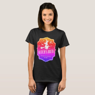 Camiseta Emblema da bruxa em cores do pôr do sol