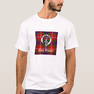 Camiseta Emblema da Crista e Tartan do Clã Fraser