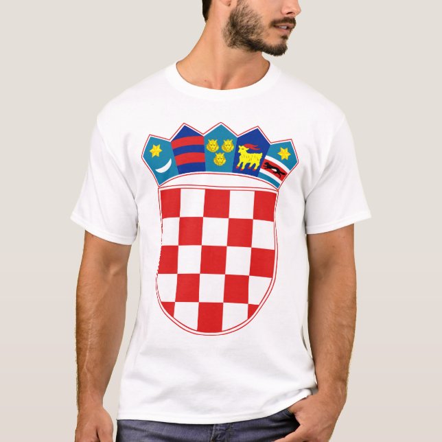 Camiseta emblema da croácia (Frente)
