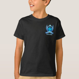 Camiseta Emblema da Equipe de Futebol da Escola para Crianç